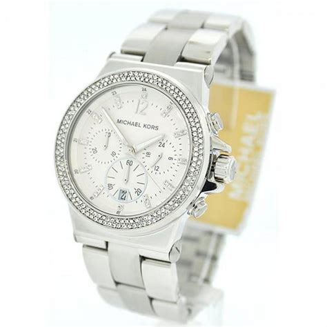 Michael Kors Women's MK5385 Silver Tone Crystal Glitz 